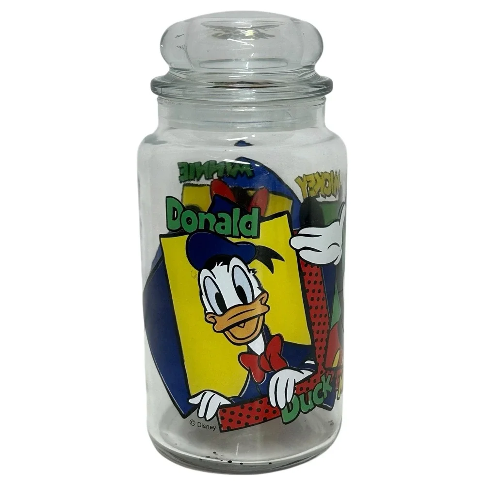 VTG‎ Disney Clear Glass Jar 8.5